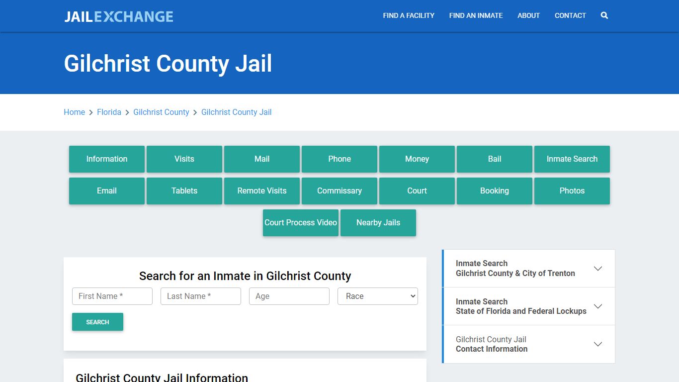 Gilchrist County Jail Roster Lookup, FL, Inmate Search