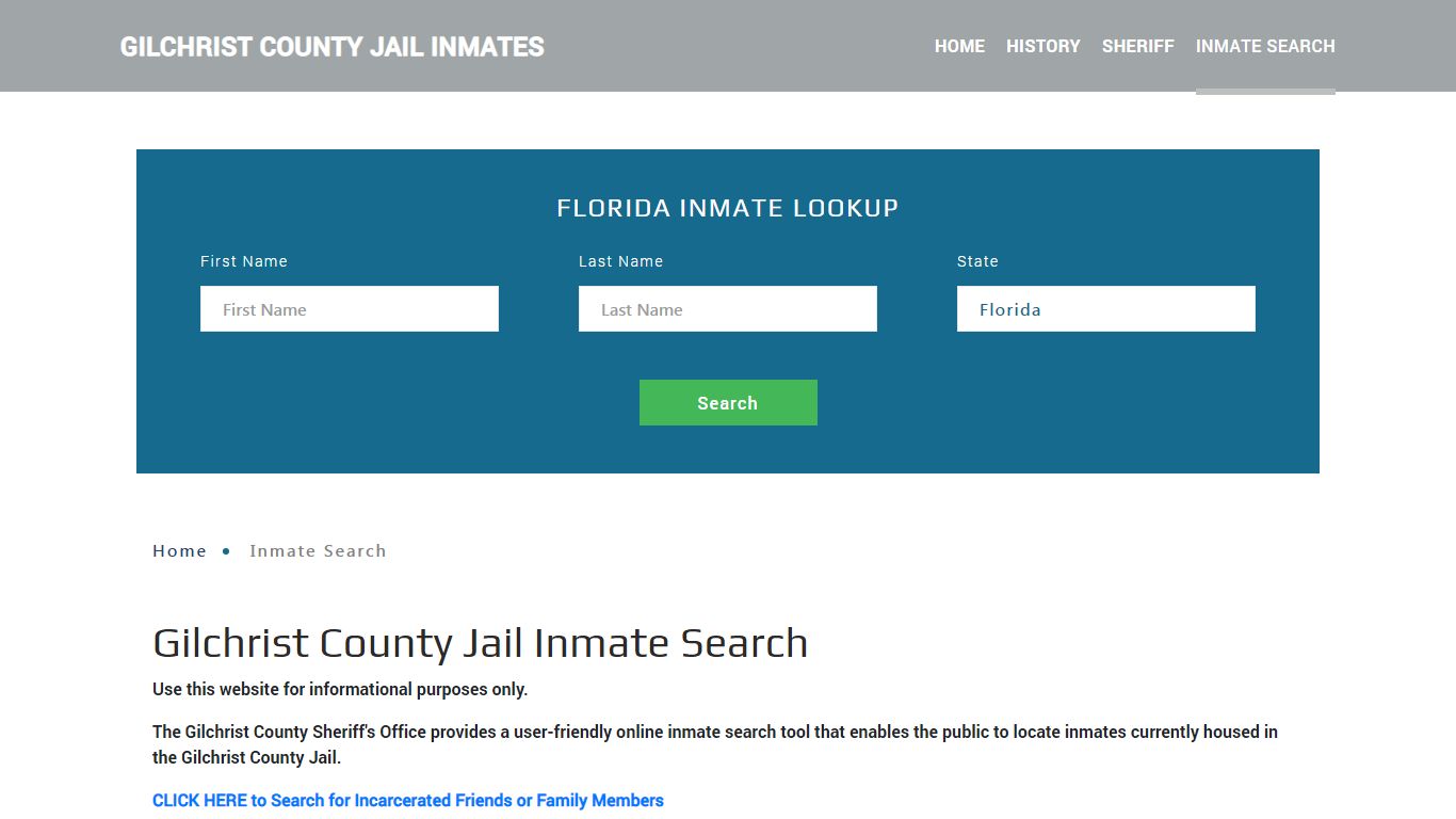 Gilchrist County, FL Detainee Lookup