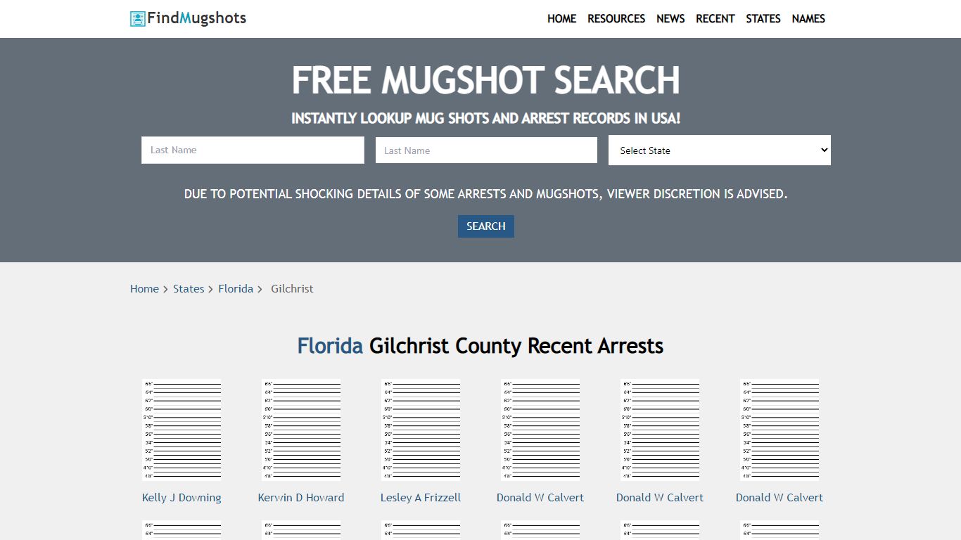 Find Gilchrist Florida Mugshots - Find Mugshots